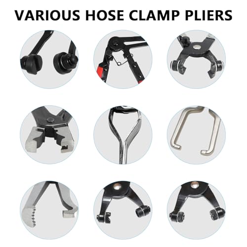 Alicates de abrazadera de manguera con cable flexible para extraer clips 5