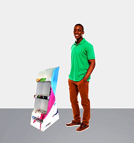 Expositor Publicitario X3 100% Personalizado | Medidas 0,51 m x 0,99 m |Cartón microcanal Doble 2,6 mm | Impresión Completa y Personalizada | Ligero, Resistente y recicable