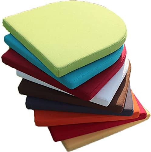 Coussin de chaise d'extérieur en forme de U 40/45/48 cm - Imperméable - Antidérapant - Pour chaise de jardin, terrasse et intérieur (40 x 40 x 8 cm, bleu) Cover