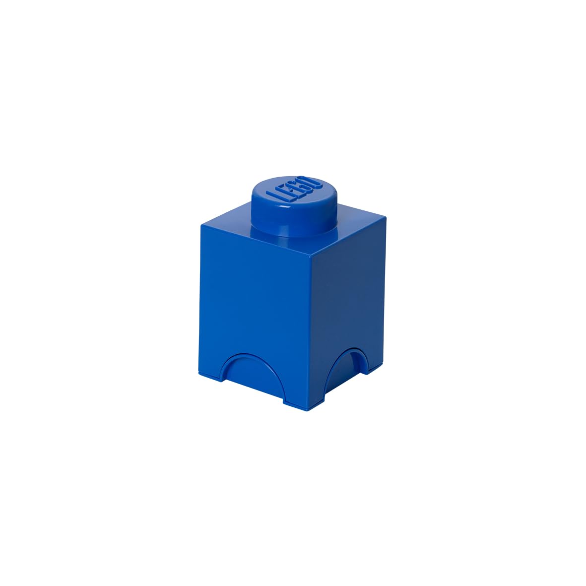LEGO Storage Brick 1-Stud, Blue, – Stackable Storage Box with Lid, 1.2L Toy Organizer, Desk & Room Storage, Home Décor