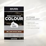 John Frieda Precision Foam Colour, Dark Natural Brown 4N, Full-coverage Hair Color Kit, Anti-Fade Gray Coverage, Deep Color Saturation Hair Dye, 1 Application - Image 2