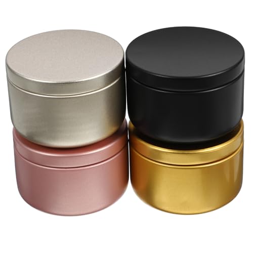 Homoyoyo 24 Piezas Tarros de Aluminio para Velas de Contenedores para Fabricación de Velas Metal Reutilizable para Aromaterapia Decoración Hogar Regalo DIY