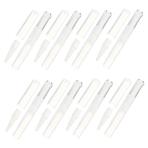 WOFASHPURET 10pezzi Penne Rotative Trasparenti Testa Pennello Per Unghie e Cosmetici Contenitori Per Gloss Labiale e Oli Essenziali Design Leggero e Antileakage Per Viaggi e Uso Quotidiano