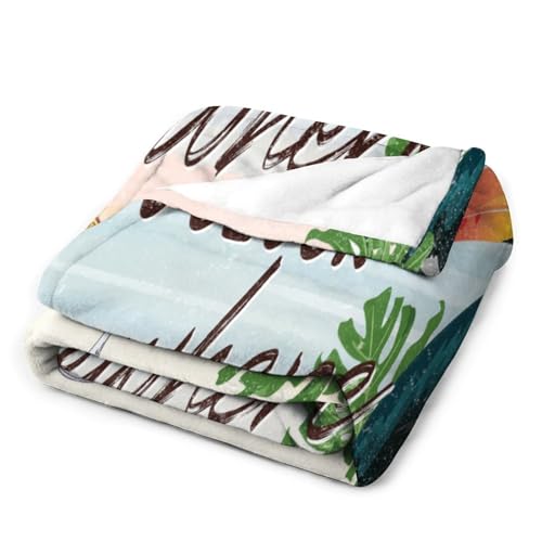Couverture douce It's Five O'clock pour lit et canapé, plaid chaud de voyage 152cm