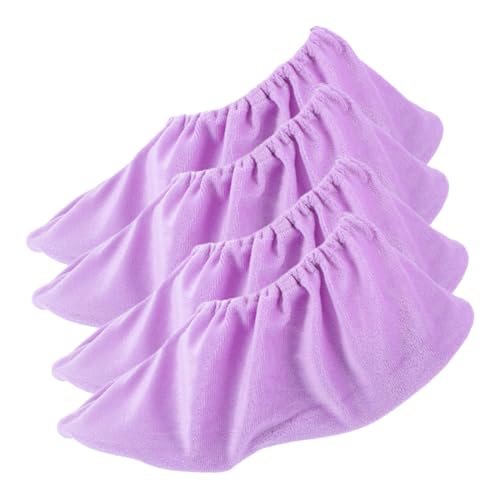 POPETPOP 2 Pairs Bowling Shoe Covers Non Slip for Adults Reusable Washable Fleece Bowling Shoe Protectors Flexible Durable Indoor Use for Women Men