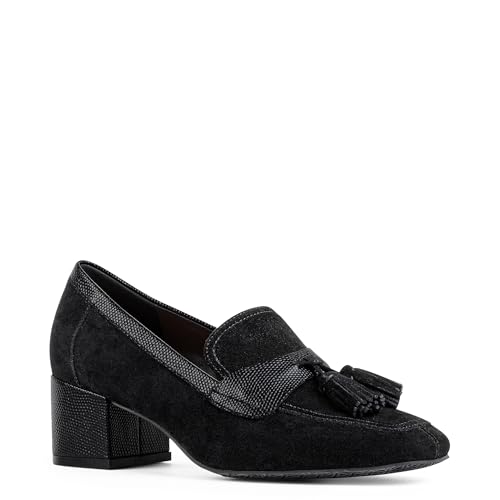 Image of Donald Pliner Women's Kressida Dress Loafers, 2 inch Block Heels for Women, Slip-On Heels for Women