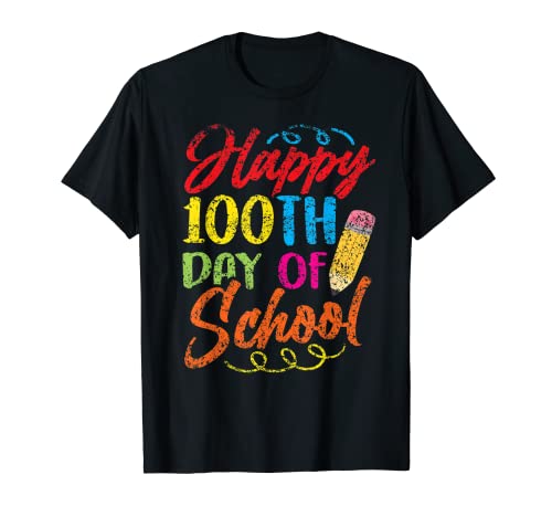 Felice 100Th Day Of School Team Carino Dolce 100 Giorni Detti Maglietta