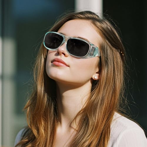 Trysee Polarized Fit Over Sunglasses for Men Women Wrap Around Sunglasses to Wear Over Glasses with UV Protection TS41062