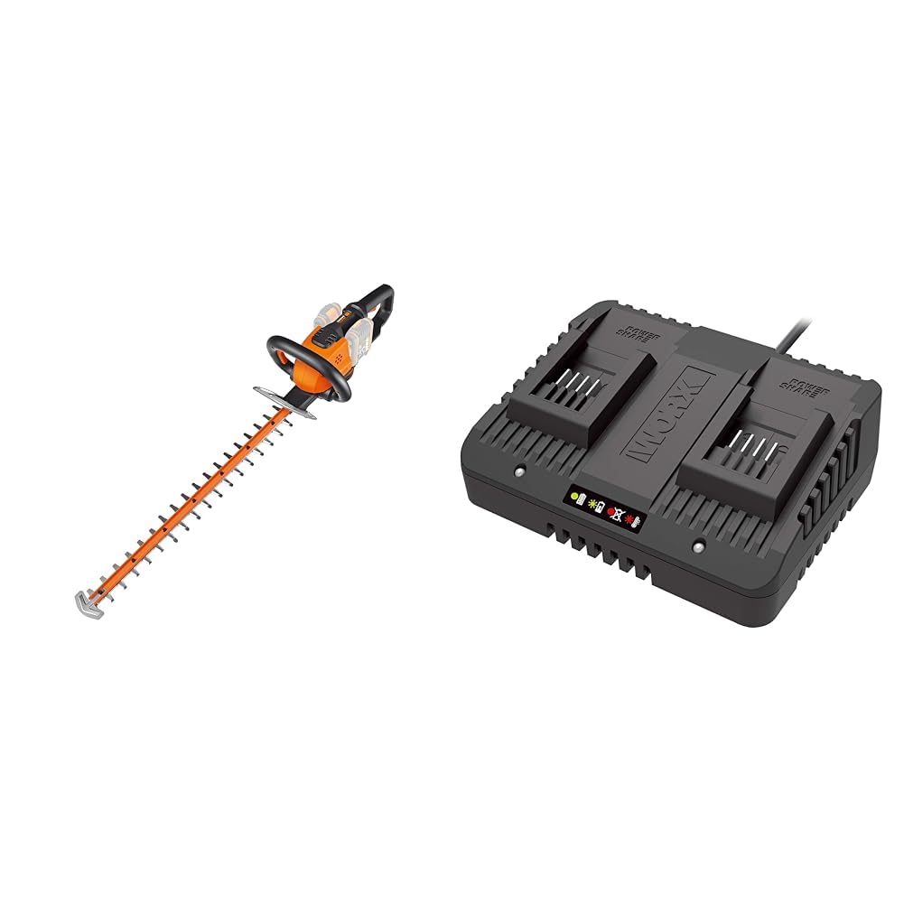 Taille-haies 40V WORX lame 60 cm et coupe 27 mm pour branches