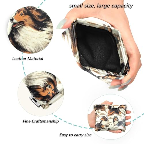 Cute Dogs Coin Purse Leather Pouch Change Purse, Squeeze Coin Pouch for Cards, Keys & Lipsticks, Unisex2