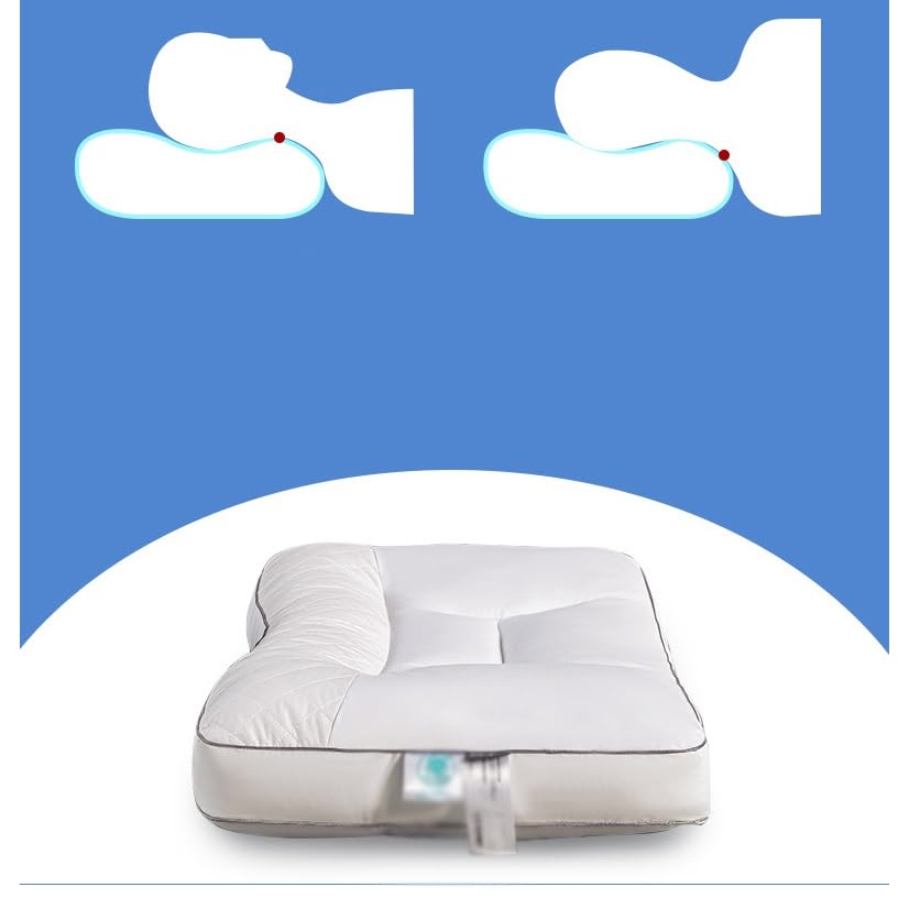 Oreiller protection cervicale à hauteur variable avec airbag ergonomique intégré - 4