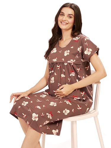 Image of AV2 Women Cotton Calf Length Feeding Nighty