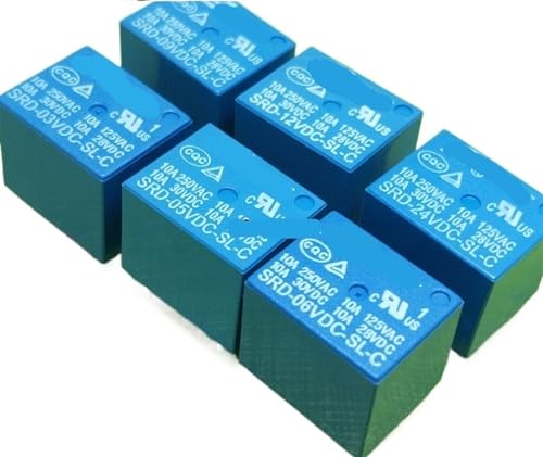 Relais SRD-09VDC-SL-C 9V T73 10A 5 broches pour montage PCB