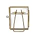 Isaac Jacobs 2x3, Antique Gold, Vintage Style Brass and Glass, Metal Floating Picture Frame (Vertical) with Locket Closure, for Photos, Art, & More, Tabletop Display (2x3 Antique Gold)