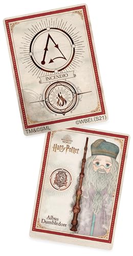 Harry Potter - Baguette Magique Deluxe Albus Dumbledore Wizarding World - Authentique Albus Dumbledore 30 Cm Avec Carte De Sorts - 6062060 - Jouet Enfant 6 Ans