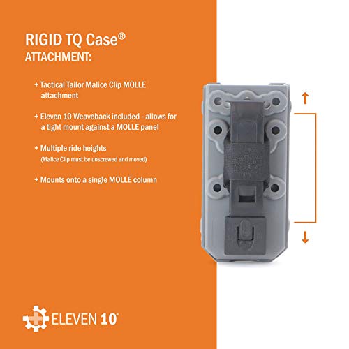 Eleven 10 Rigid TQ Case for C-A-T Tourniquet, Black, MOLLE Attachment - Thumbnail 4