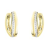 SOFIA MILANI - Damen Ohrringe 925 Silber - teils vergoldet/golden & mit Zirkonia Steinen - Bicolor Ohrstecker - E1703