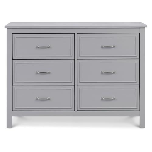 Image of Davinci Charlie 6-Drawer Double Dresser in Grey | daVinci Charlie 6-Drawer Baby Dresser, GREENGUARD Certified - Grey