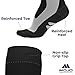 Mojo Compression Socks for Women and Men 20-30mmHg Wide Calf - Big and Tall Knee High Compression Stockings for Nursing, Airplane, Travel Circulation - Black, 4X-Large - A601