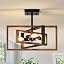 3 Lights Black&woodgrain
