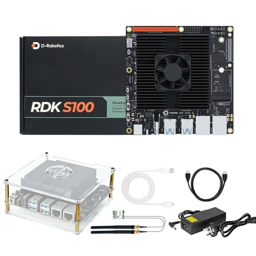 Image of Yahboom RDK S100 AI Development Board Kit 80TOPS,with 64GB Emmc Storage,Network Wireless Card,Acrylic Case,HDMI Cable,for Mechanical Engineers Developing Electronic Project