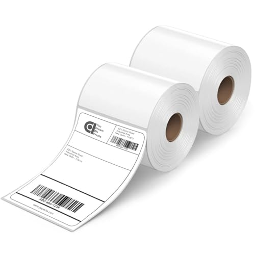 Image of COI 70gsm Thermal Label Printer Paper - 4 inch x 6 inch (100 x 150 mm)| Ideal for Shipping, Parcel, Barcode, and Address Labels - 400 Labels per Roll (Pack of 2)