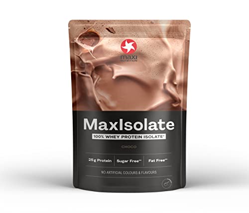 MaxiNutrition 100% Whey Protein Isolate Schokolade, 1 kg - Premium-Molkenproteinisolat-Proteinpulver mit 87% Eiweiß, 33 Shakes à 25g Eiweiß, mit Kakaopulver, ohne künstliche Aromen, viele BCAAs Cover