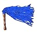 Handcrafted Flogger with Wooden Handle Blue Leather 50 Tails Adult Roleplay Accessory for Cosplay