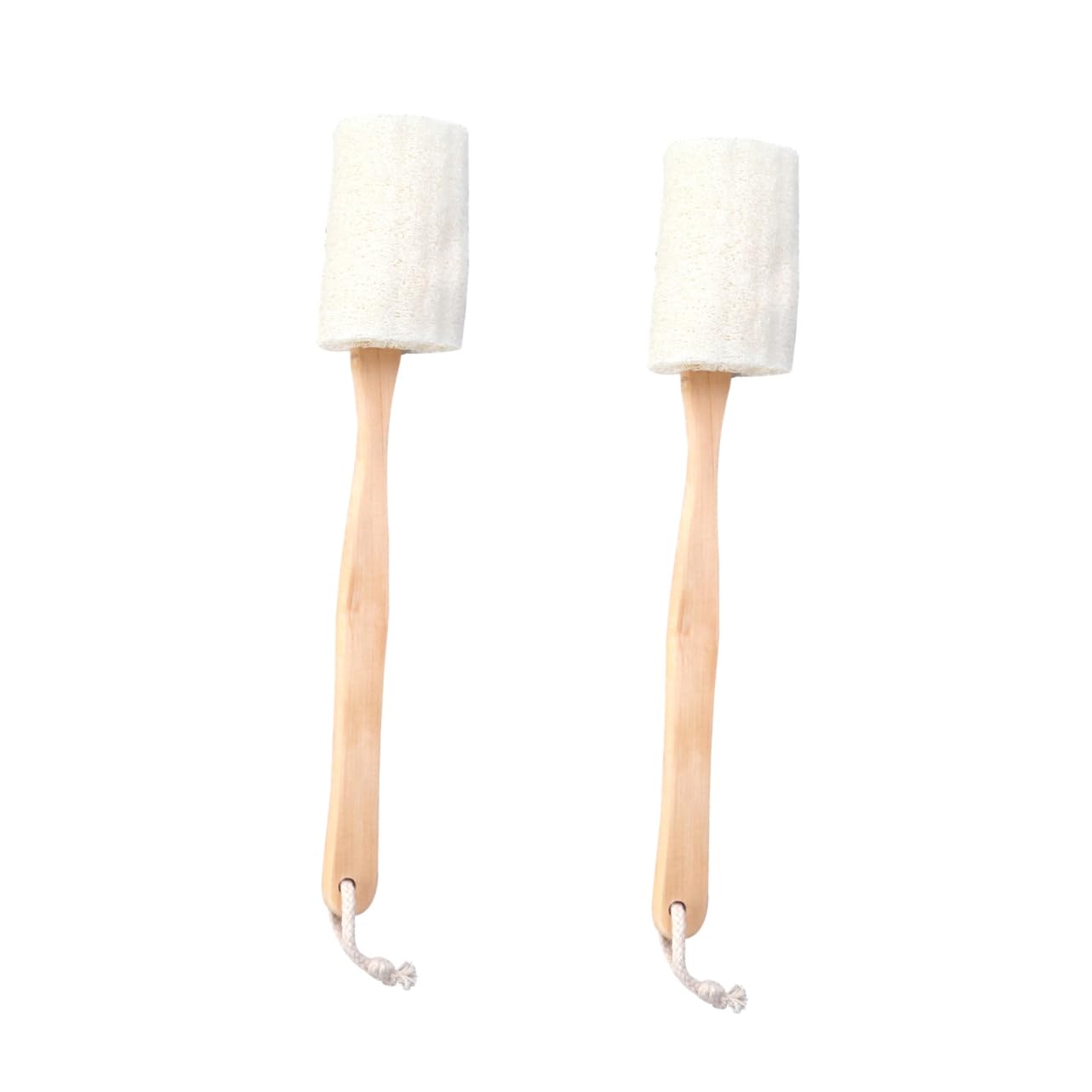 FOMIYES 3 Set di Spazzole per Il Corpo con Manico in Legno Spugna Esfoliante Naturale Spazzola per Scrub Completo del Corpo Spazzola per da Bagno 2 Pezzi*3