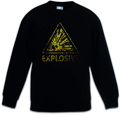 Pullover noir enfant Urban Backwoods au motif vintage imprimé pour fille et garçon
