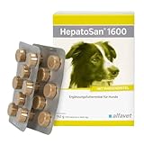 Alfavet HepatoSan 1600, unterstützt den Leberstoffwechsel, Nahrungsergänzung für Hunde, 32 Tabletten à 1600mg