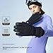 Livwellia Autumn Winter Ski Gloves Men's and Women's Outdoor Sports Velvet Waterproof Thickened Non-Slip Warm-Beige-XL