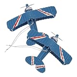 Modello di aeroplano in ferro d'epoca: dimensioni compatte e peso leggero, il modello di aeroplano può essere posizionato sulla scrivania in modo sicuro e comodo, aeroplano in metallo
