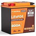 Lithium Motorcycle Battery, PowerUrus 800A Lithium LiFePO4 Motorcycle Battery, 12V 10Ah Powersports battery, ATV, UTV, Jet Ski, Quad, PWC, 4 Wheeler, Lawn Mower, Tractor, Generator Batteries