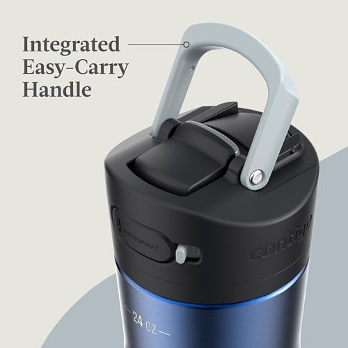 Image of Contigo Ashland Chill 2.0 Stainless Steel Water Bottle with AUTOSPOUT Lid, 24 oz, Licorice Ombre