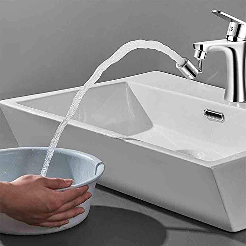 Youery Universal Spritzfilter-Wasserhahn,720°Drehbarer Wasserauslass-Wasserhahn-Sprühkopfadapter,Küchenblasen-Hahnkopf-Sprühdüse mit 4 lagigem Netzfilter und Auslaufsicherheit - Image 8