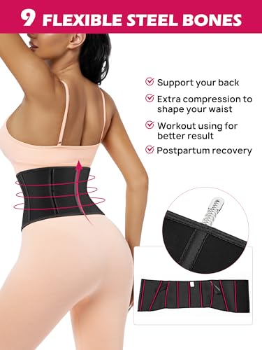 Atbuty Short Torso Waist Trainer for Women Small Tummy Control Sport Girdle Hourglass Belly shaper4