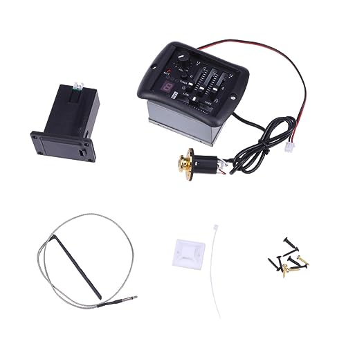 Generic Acoustic Guitar Preamp Pickup 3 Band Eq Tuner Volume Control Golden Disc Tail Nail Design