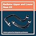 Lisnhlin 55111395AE 55111394AC Radiator Coolant Hose Replacement for Jeep Wrangler 2012-2017 for Wrangler JK 2018 Upper and Lower Cooling Outlet Pipe