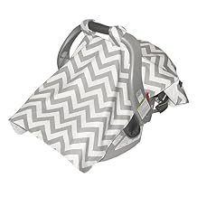 Jolly Jumper Infant Car Seat Veil, Chevron Grey, One Size