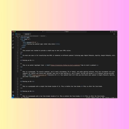 How do the show notes look?