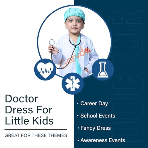 Image of Sarvda Kids Fancy Dress Costume Set | Police, Army Soldier, Pilot, Doctor, Subhash Chandra Bose & Community-Helper Outfit for Boys & Girls