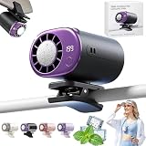 Ventilador de aire acondicionado para coche 2026 con clip, pantalla LED, rotación de 360°, ventilador de aire acondicionado de 199 velocidades, sujeción amplia de 16℃, enfriamiento semi, batería de