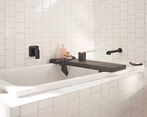 Moen Wt901Bl Genta Lx Single Handle Wall Mount Filler High Flow Tub Faucet With 10" Spout Reach, Matte Black #TOP1
