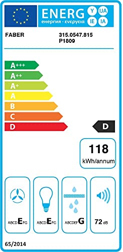 FABER S.p.A. 2152 SRM LG A90 Integrato Grigio, Acciaio inox 370 m³/h - 3