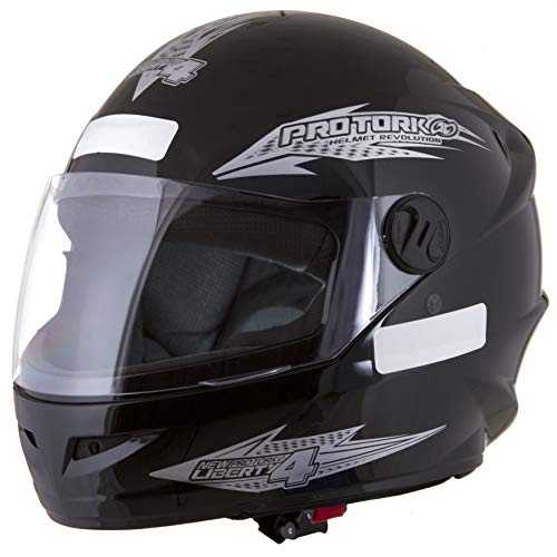 Pro Tork Capacete New Liberty Four, Preto, Tam. 56