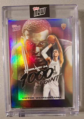 VICTOR WEMBANYAMA RC 2023-24 Topps NOW 1000th Point #VW-1 ROOKIE /33120 San Antonio Spurs NM-MT+...