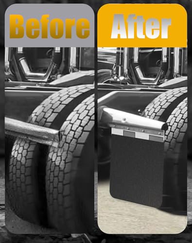 Image of Semi Truck Mud Flaps 24 inchx24 inch, Universal Heavy Duty Polymer MudFlaps for Semi Truck Tractor Trailer (2Pcs)