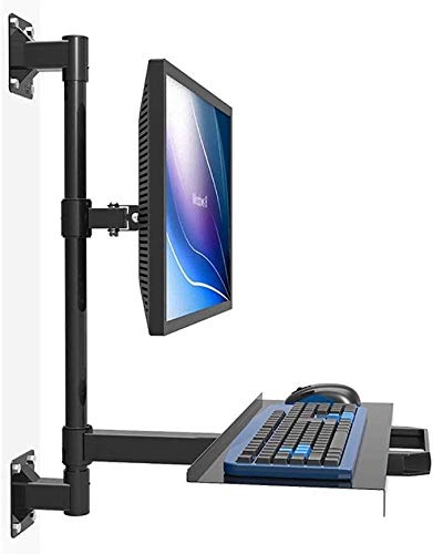 Industrielle Steuerung Wandhalterung TV Halterung & Tastaturhalter - Verstellbar für Monitore & Workstations, Ideal für Pipeline & Werkstatt Setup - Schwerlastiges, platzsparendes Design