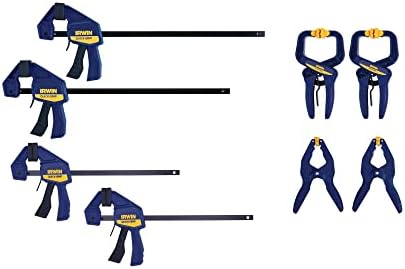 IRWIN QUICK-GRIP Woodworking Clamps Set, 8-Piece (IRHT83220)
